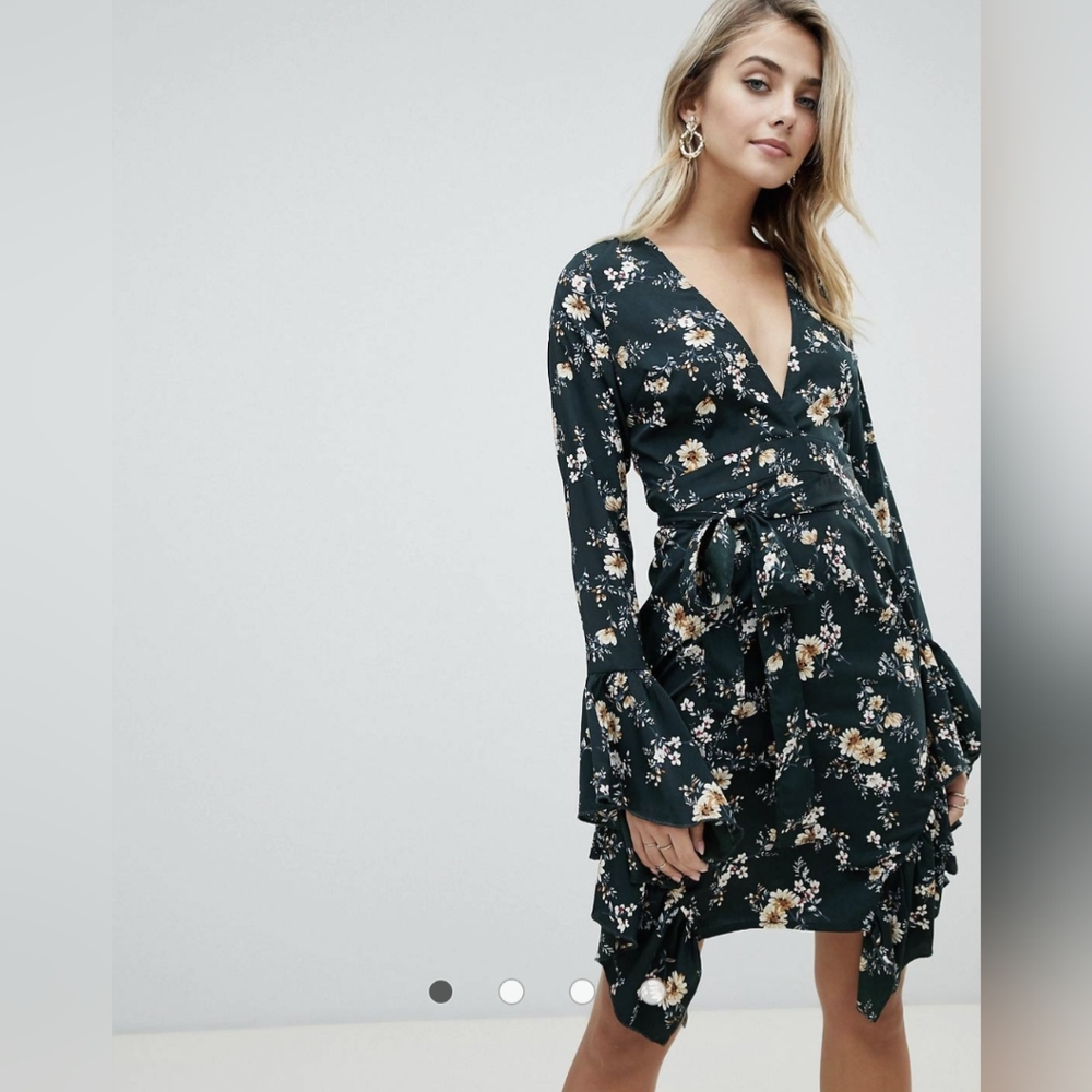 Long sleeve floral fall dress